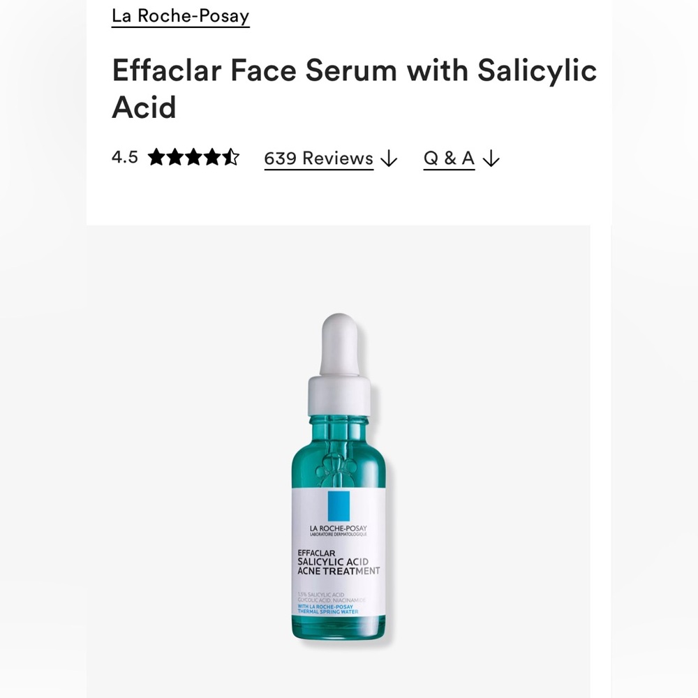 La Roche Posay Effaclar Salicylic Acid Acne Treatment 30mL/1.0fl.oz
